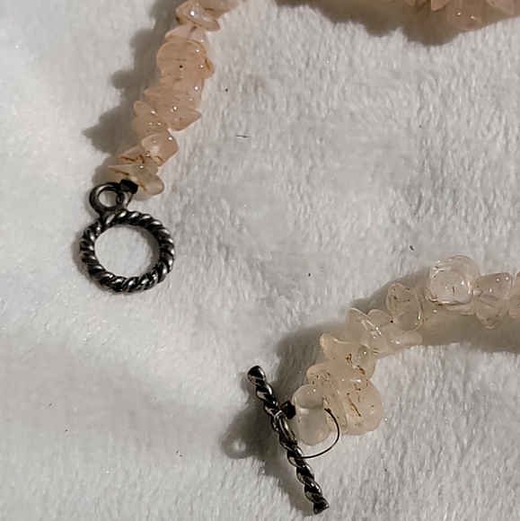 Rose Quartz Large Pendant Stone Crystal Beaded Necklace - Picture 3 of 8